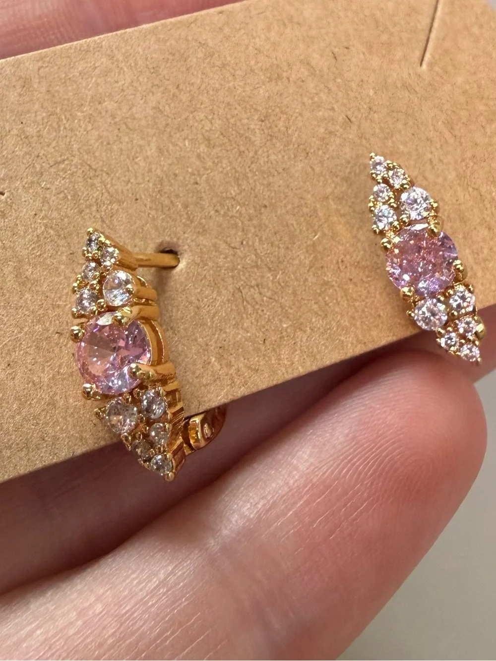 18k GP Pink Huggies